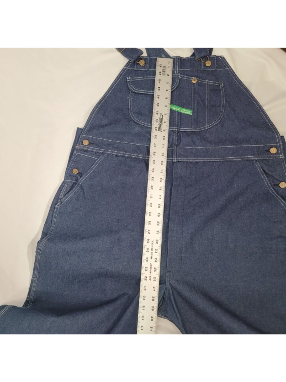 Key Imperial Men's Blue Denim Bib Overalls US Size 48x32 NWOT - Picture 10 of 12